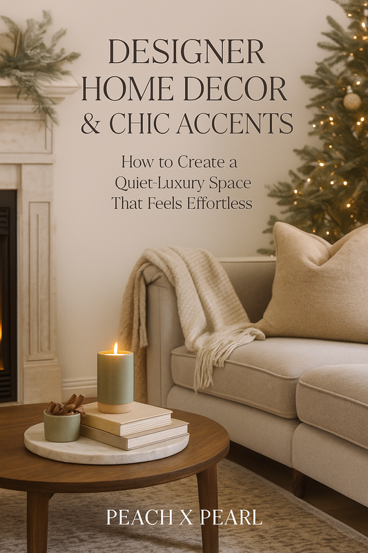 Quiet-luxury living room with neutral tones and designer accents
