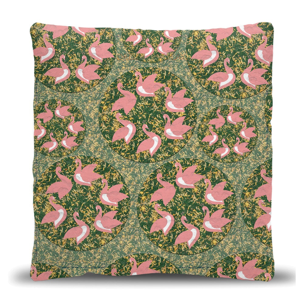 Woven Deep Green Decorative Throw Pillow – 17x18 Inch Luxury Cushion by Peach X Pearl