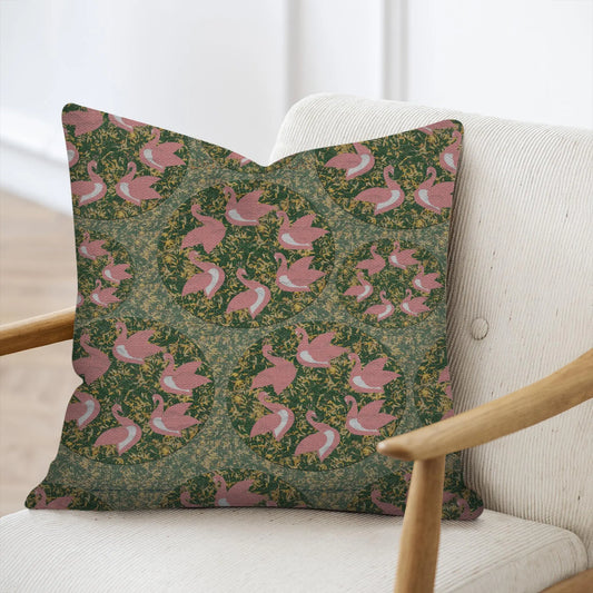 Woven 17"X 18" Deep Green Decorative Throw Pillow - Peach X Pearl Co.
