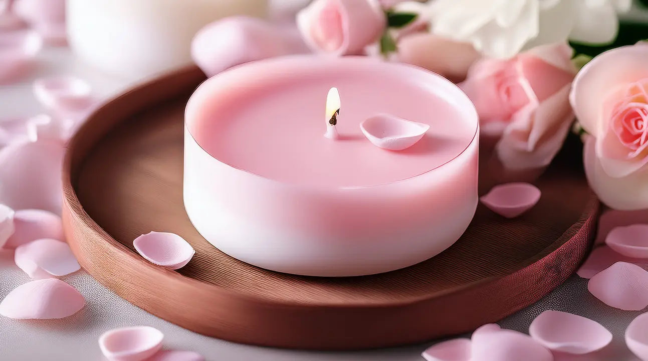 Pomegranate Scented Pillar Candle 6 oz by Peach X Pearl Co