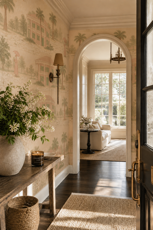 Summery Wallpaper Ideas for Entryways, Bathrooms, and Small Spaces