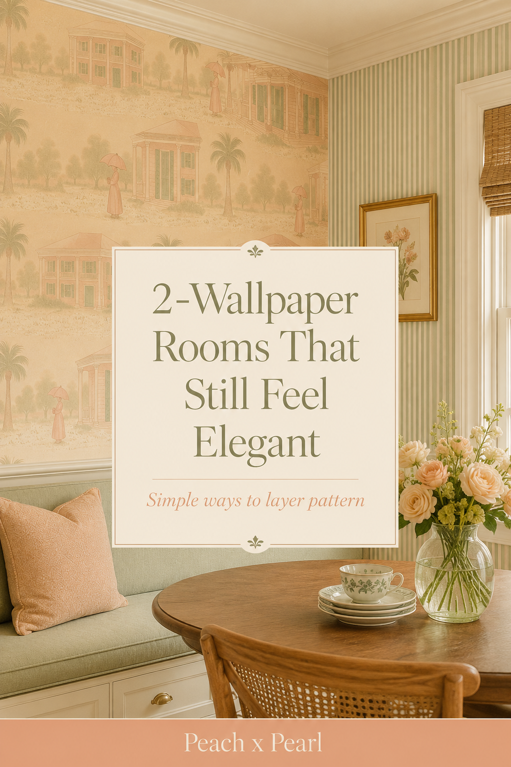 How to Mix Two Wallpapers in One Room Without Making It Look Busy