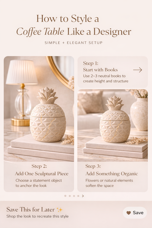How to Style a Coffee Table Like a Designer (Simple + Elegant Guide)