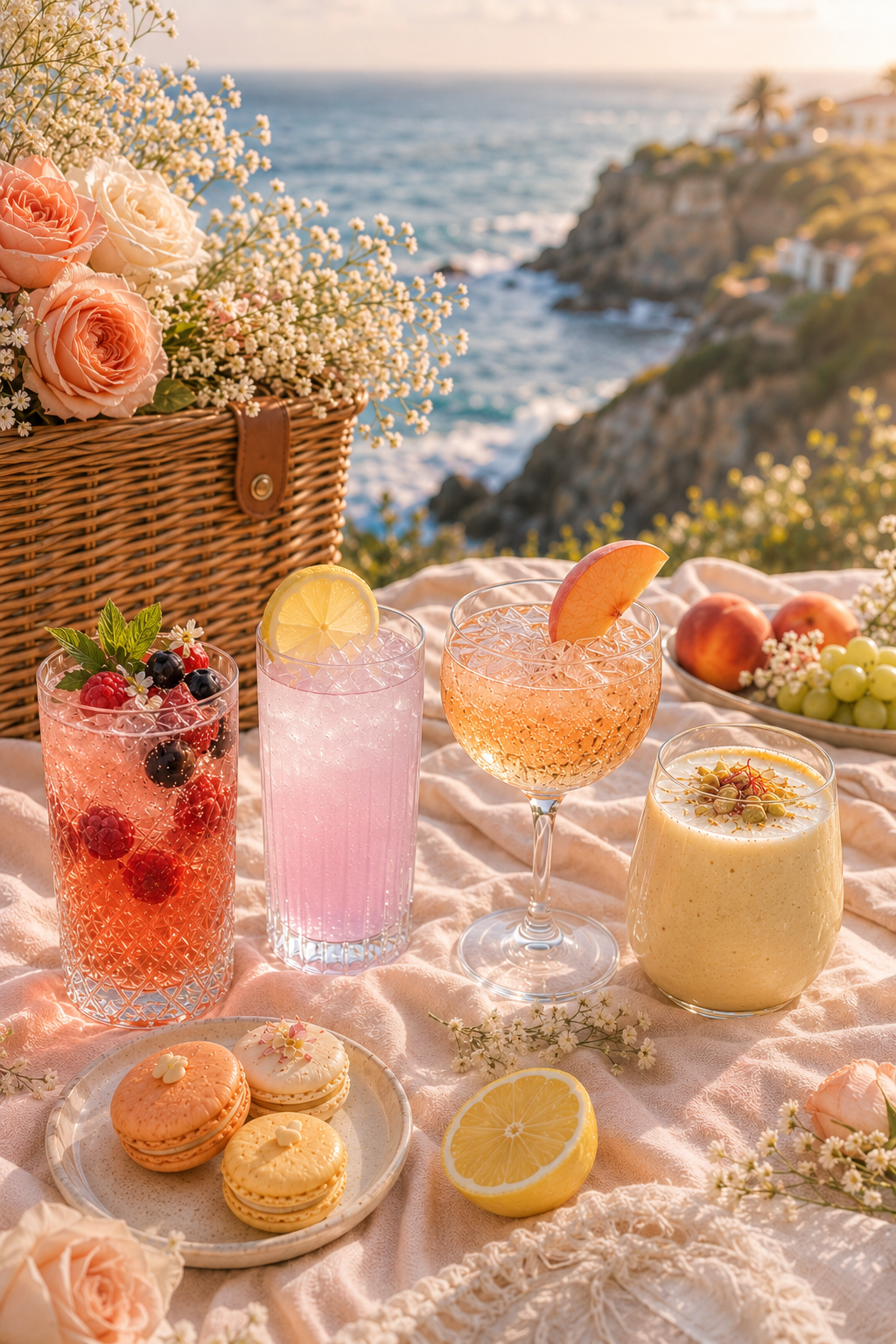 Pretty Summer Drink Ideas for a Coastal Picnic, Brunch, or Outdoor Gathering