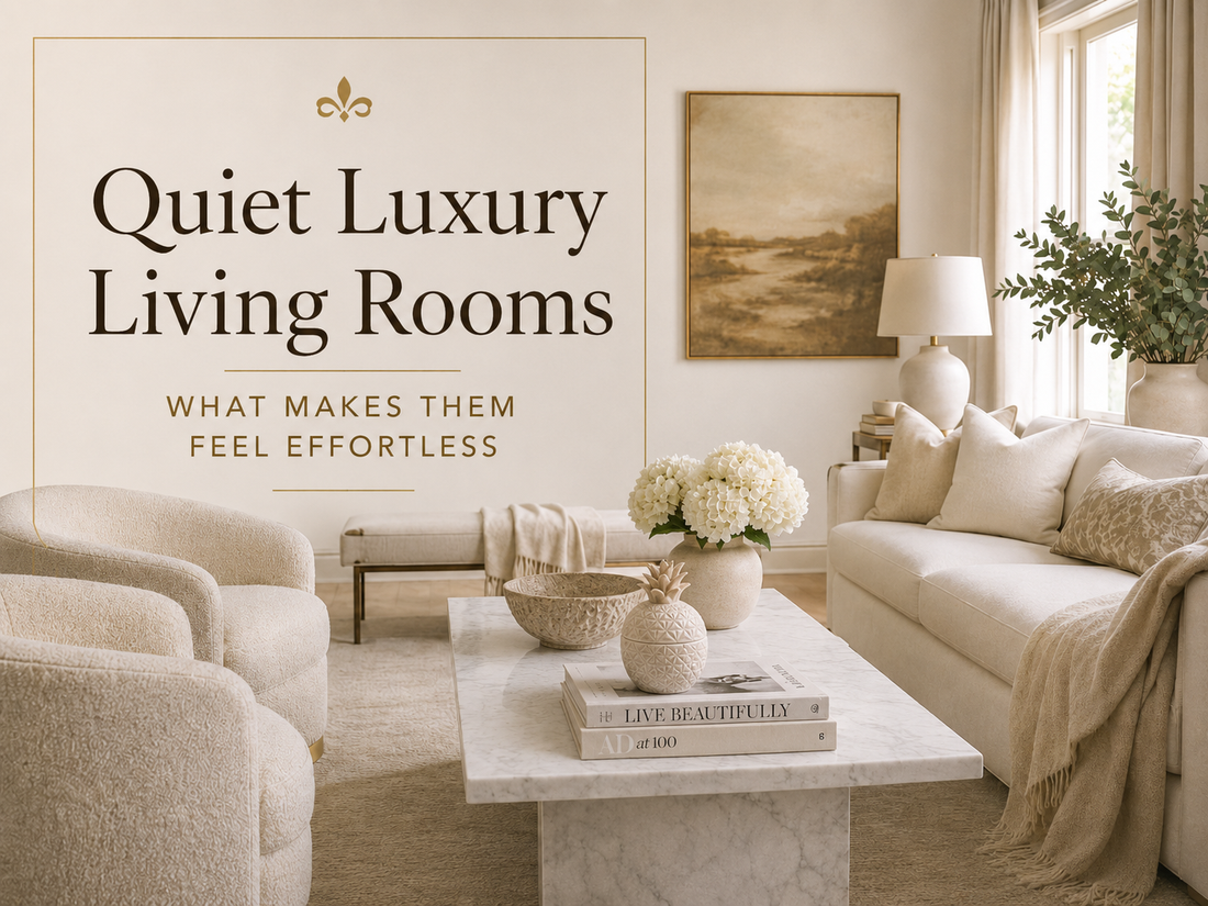 Quiet Luxury Living Rooms: What Makes Them Feel Effortless