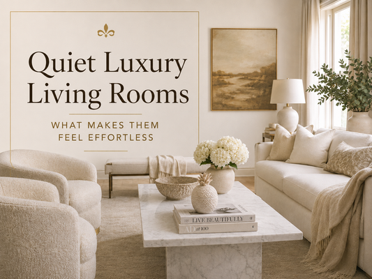 Quiet Luxury Living Rooms: What Makes Them Feel Effortless