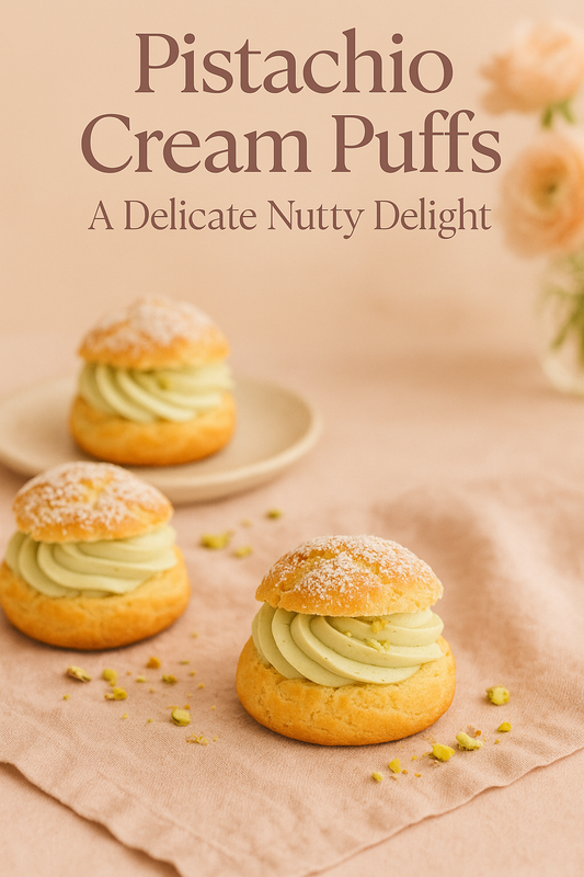 Pistachio Cardamom Cream Puffs: Light, Airy & Irresistible