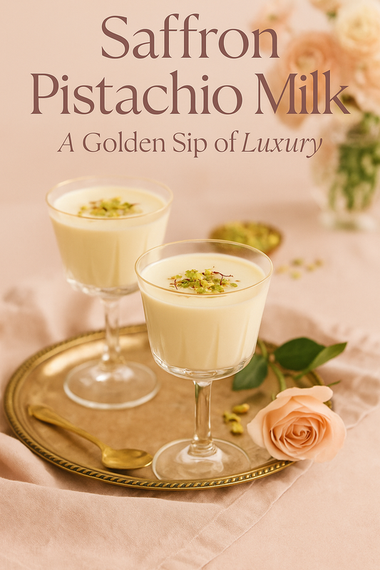 Saffron Pistachio Milk: A Golden Sip of Luxury