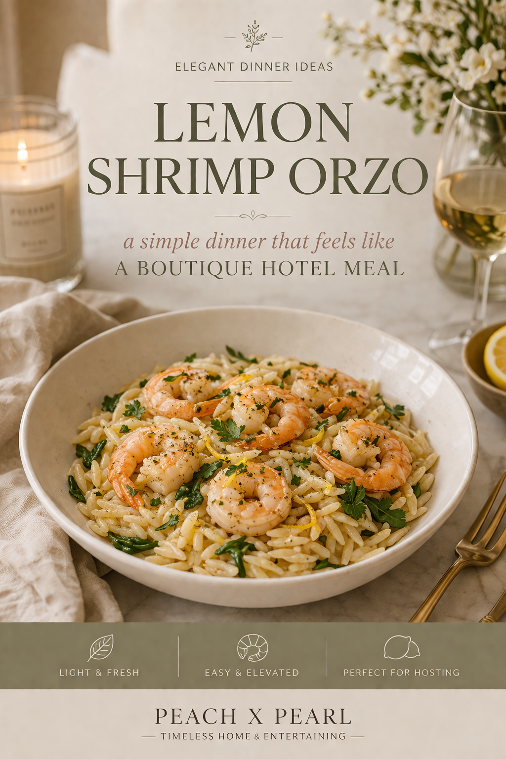 Lemon Shrimp Orzo: A Simple Dinner That Feels Like a Boutique Hotel Meal