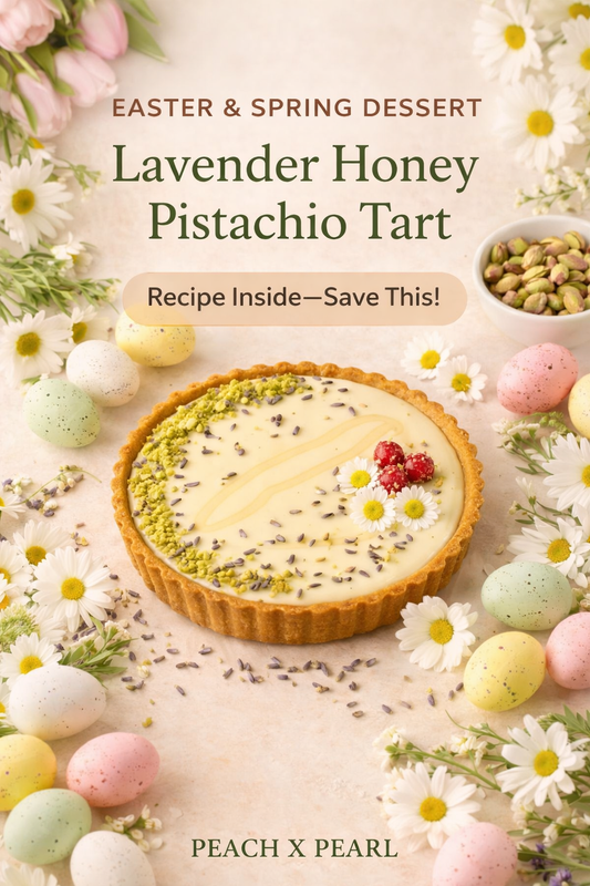Lavender Honey Pistachio Tart with White Chocolate Ganache