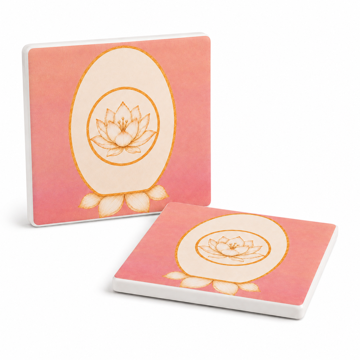Aurelia Garden Ceramic Coaster Set 2
