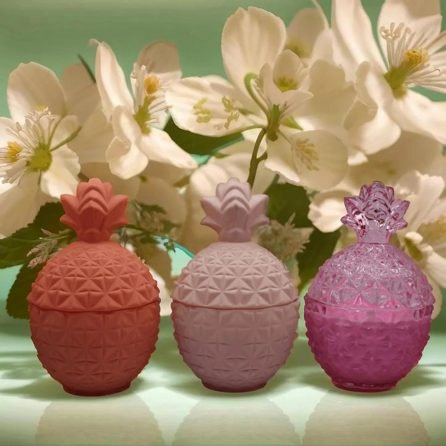 Elegant Set 3 Scented Soy Candles featuring 2 Fragrances