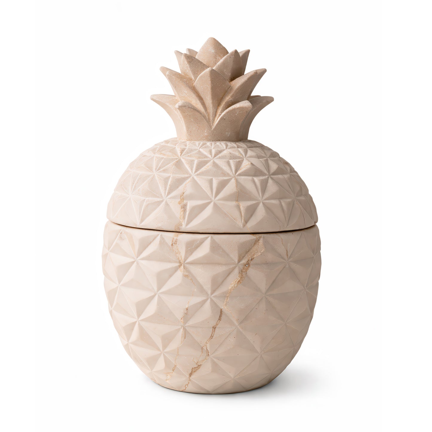 Sculptural Pineapple Candle – Marble Decorative Vessel