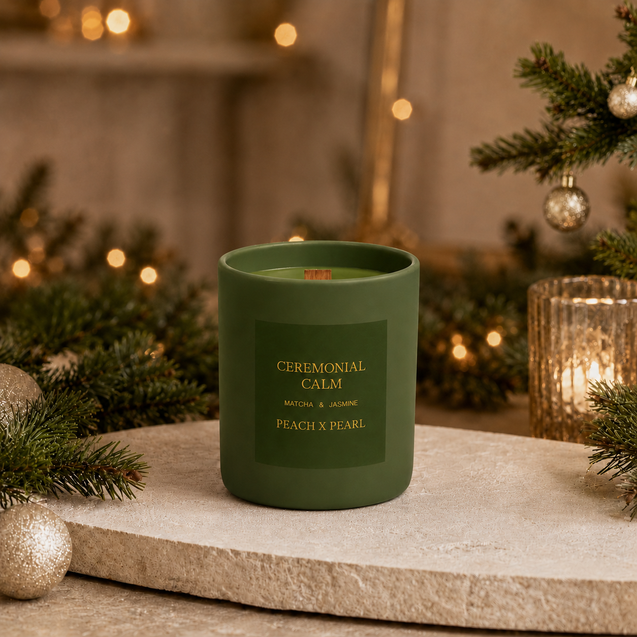 Matcha & Jasmine Candle, 12 oz — Holiday Gift Edition