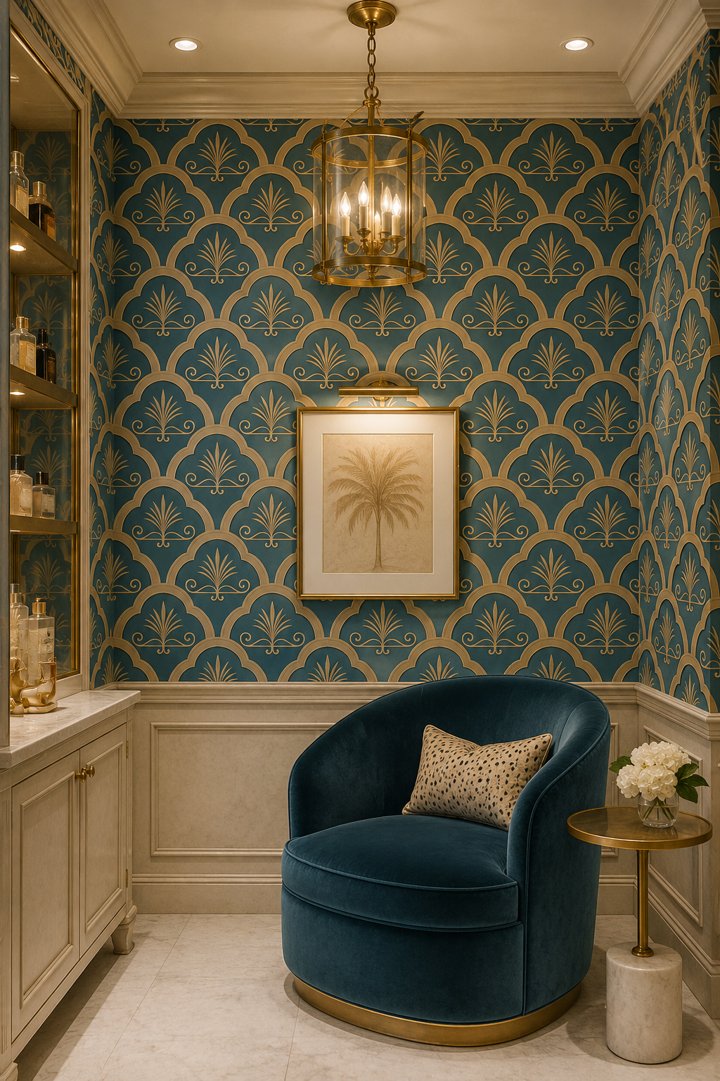 Palmette Scallop Wallpaper by Peach X Pearl  – Quiet Luxury Coastal & Boutique Interior Design
