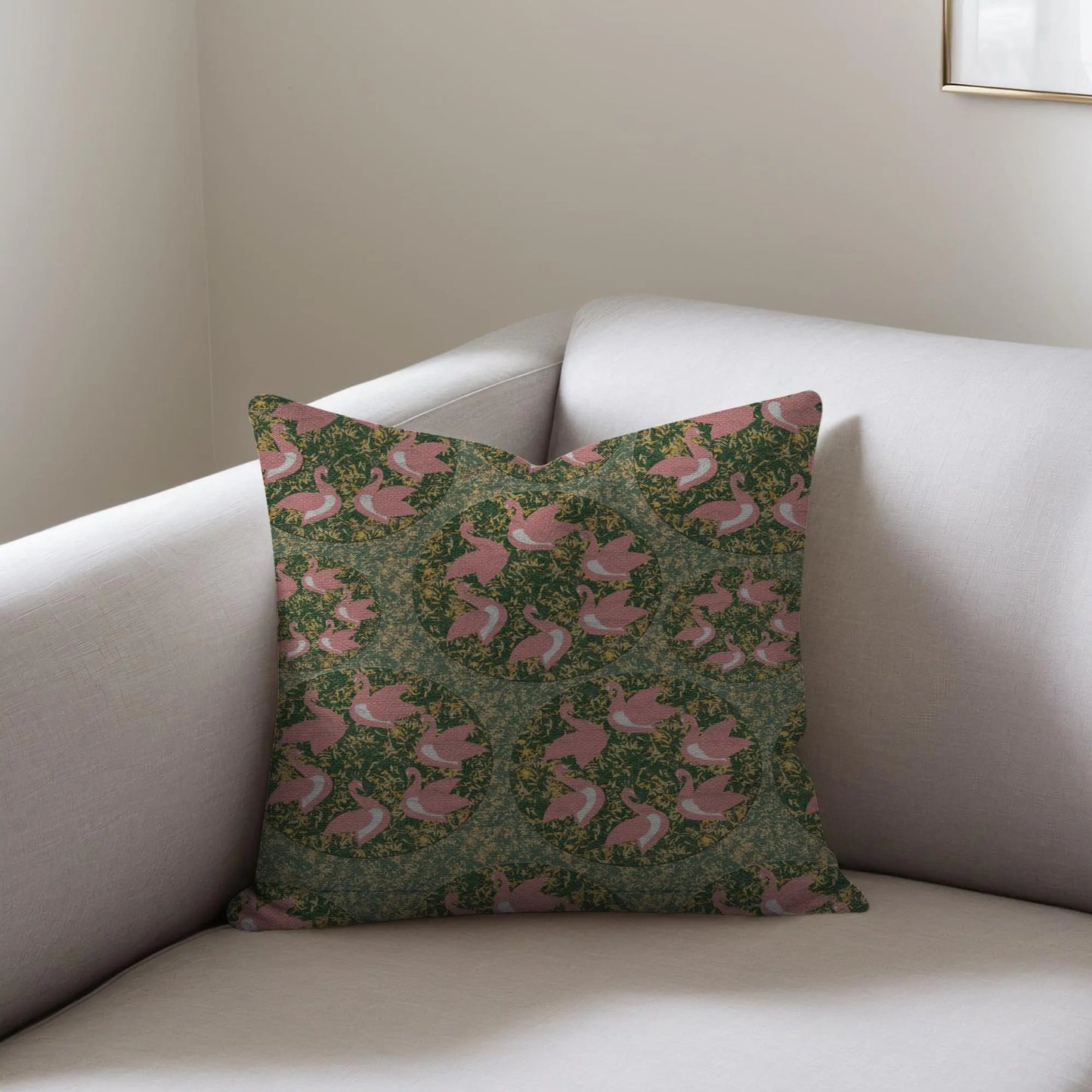 Woven 17"X 18" Deep Green Decorative Throw Pillow - Peach X Pearl Co.