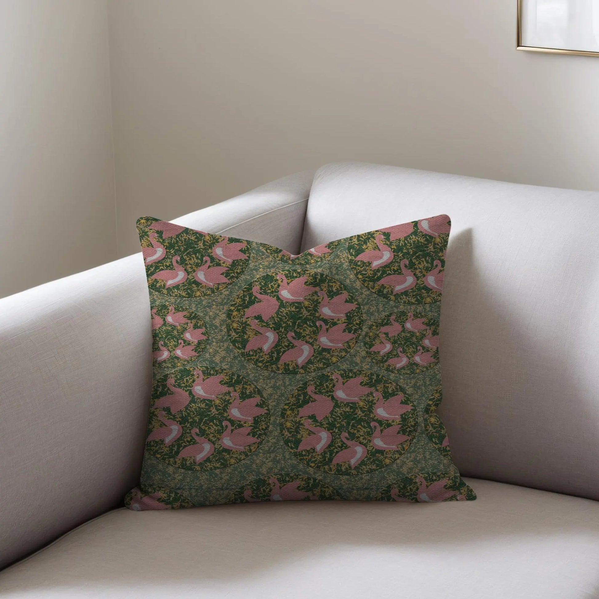 Woven 17"X 18" Deep Green Decorative Throw Pillow - Peach X Pearl Co.