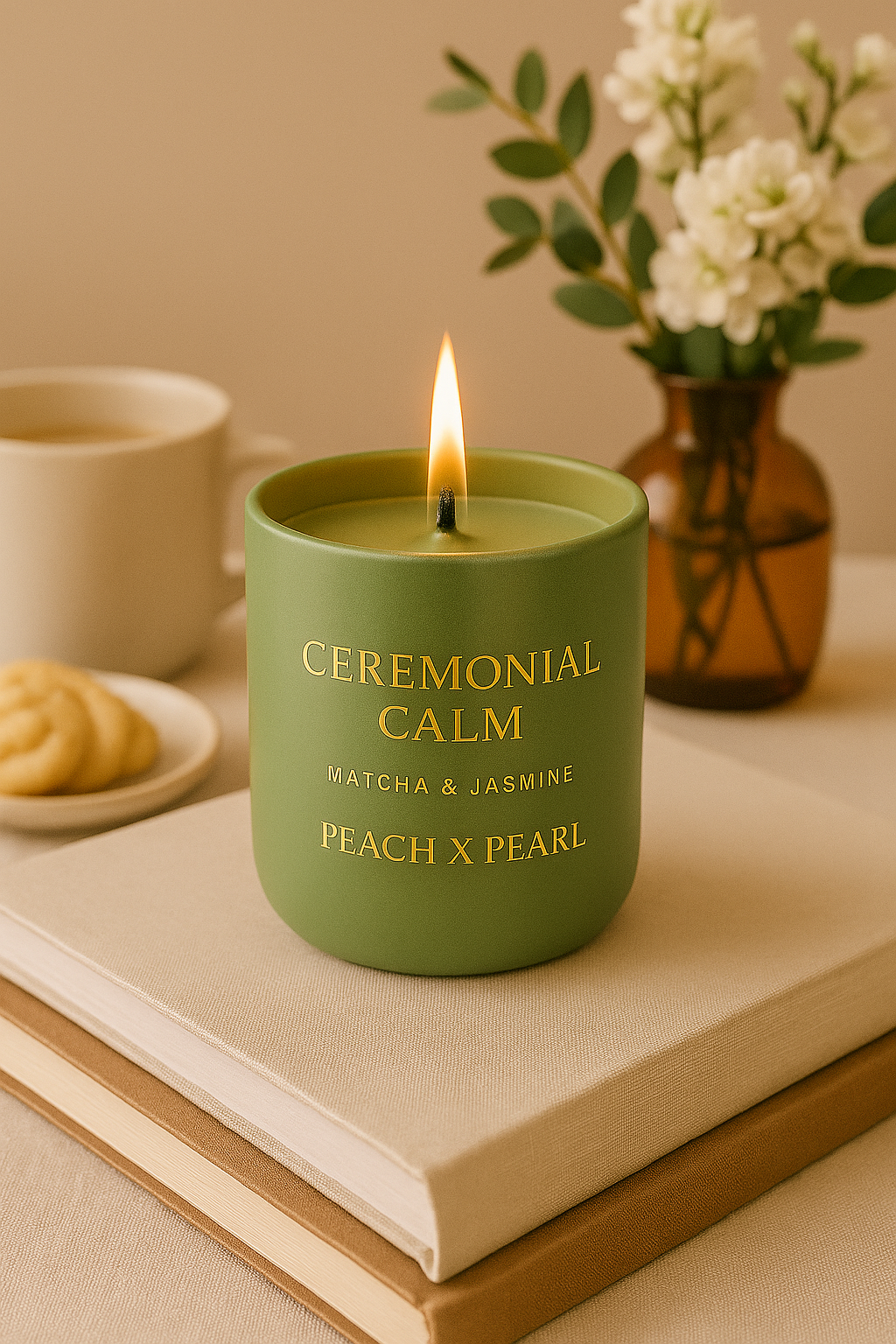 Matcha & Jasmine Candle, 12 oz — Holiday Gift Edition