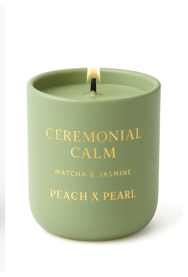 Matcha & Jasmine Candle, 12 oz — Holiday Gift Edition
