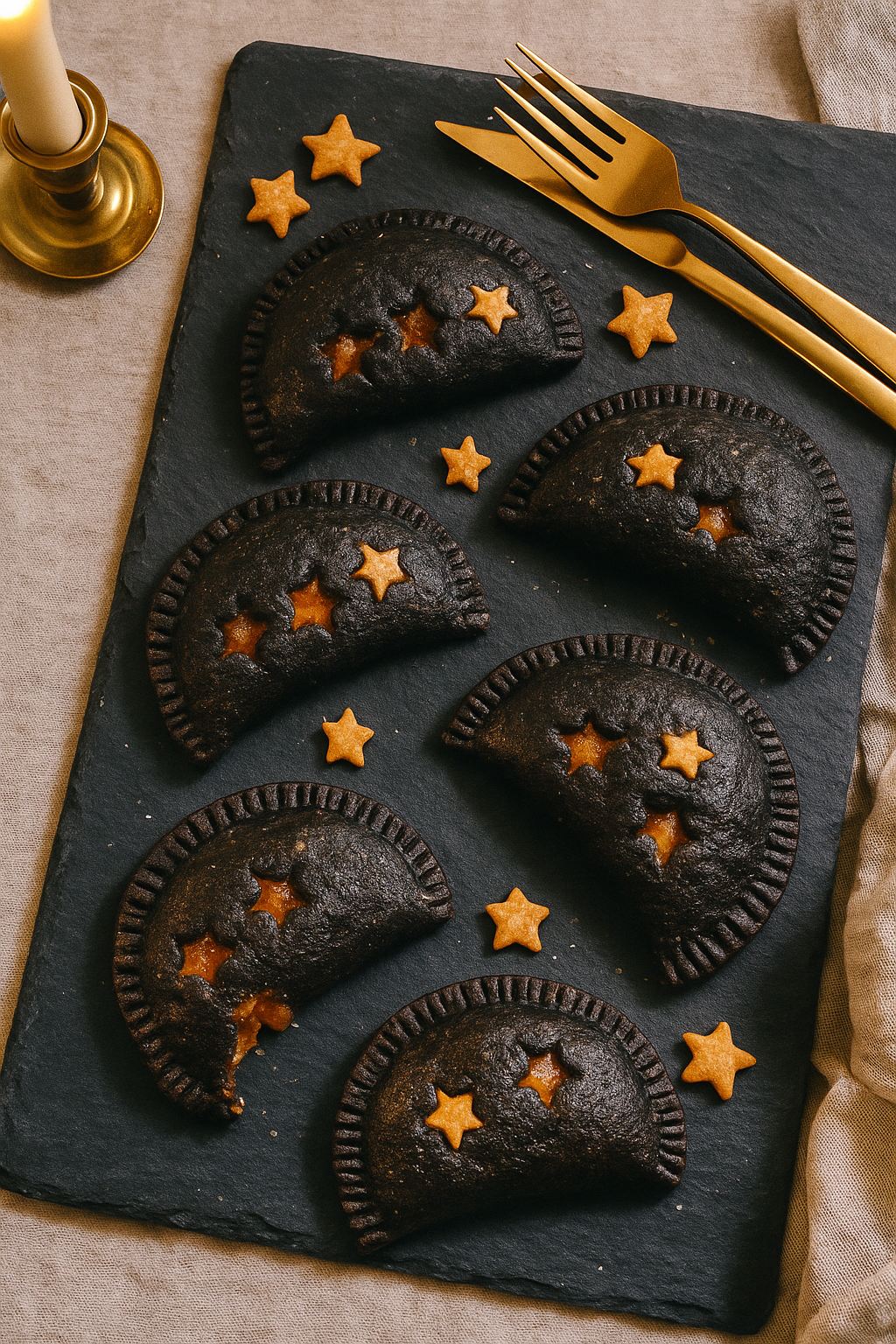 Midnight Peach Hand Pies — Printable Recipe Card (Stars Edition)