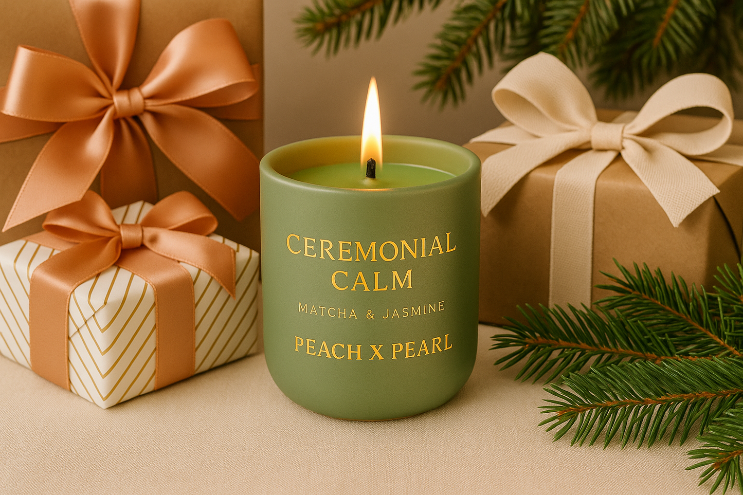 Matcha & Jasmine Candle, 12 oz — Holiday Gift Edition