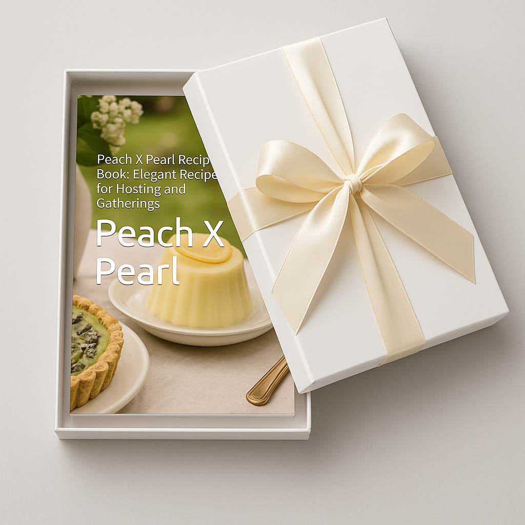 Holiday Gift Set: Ceremonial Calm Candle, 12 oz + Peach X Pearl Recipe Book