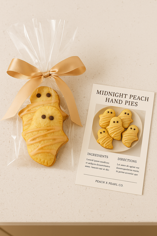 Midnight Peach Hand Pies — Halloween Printable Recipe Card (Ghost Edition)