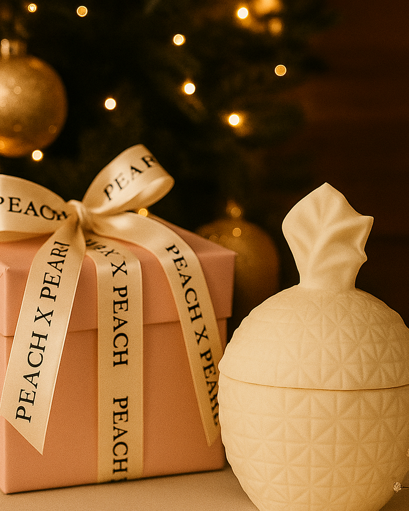 Luxury Pomegranate Pineapple Candle – All-Natural Soy, 6 oz Jar by Peach X Pearl