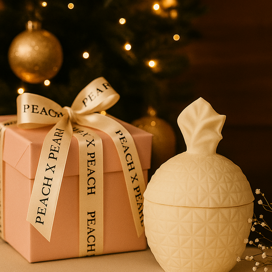 Luxury Pomegranate Pineapple Candle – All-Natural Soy, 6 oz Jar by Peach X Pearl