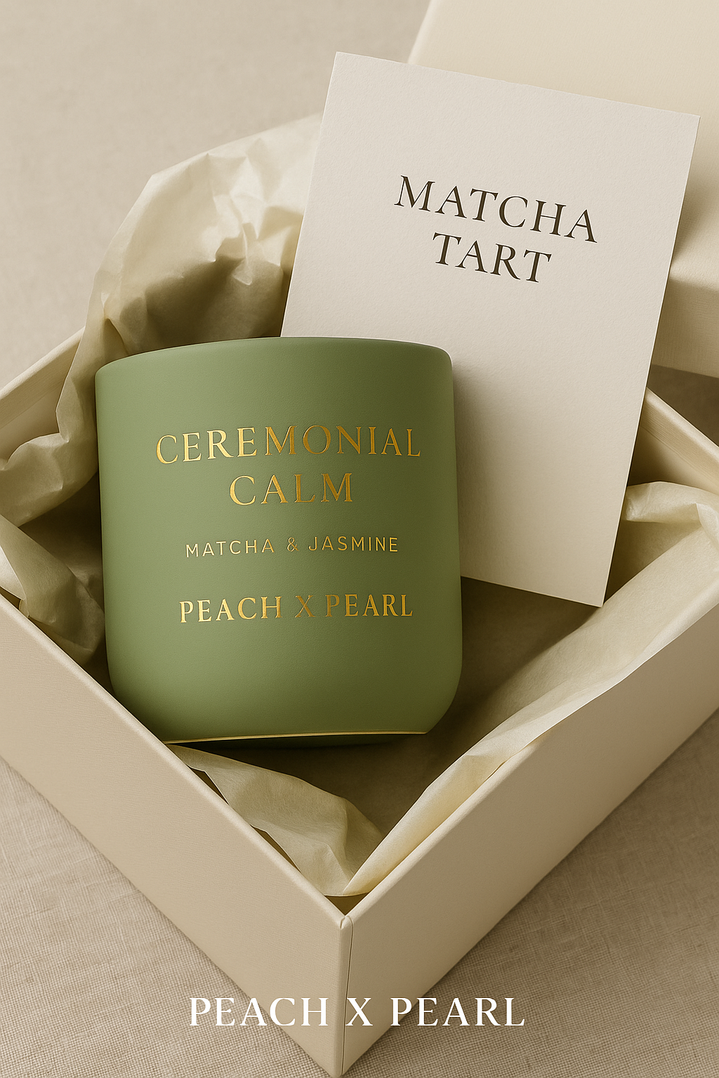PREORDER – Ceremonial Calm: Matcha & Jasmine Candle, 12 Oz