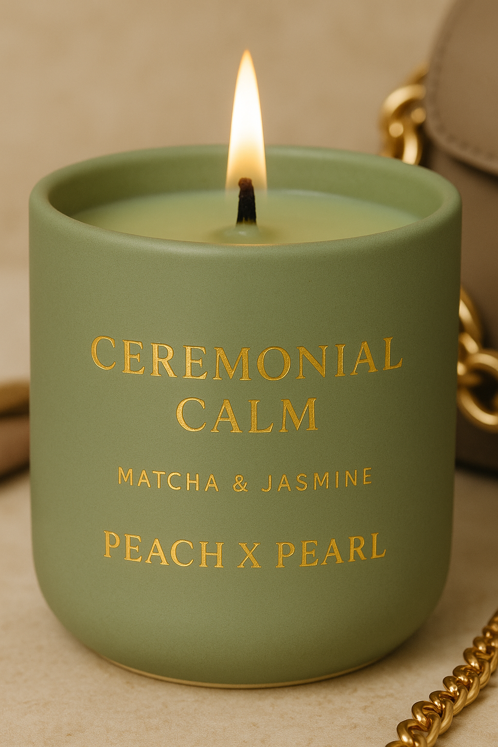 PREORDER – Ceremonial Calm: Matcha & Jasmine Candle, 12 Oz