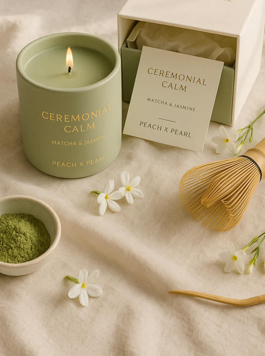 PREORDER – Ceremonial Calm: Matcha & Jasmine Candle, 12 Oz