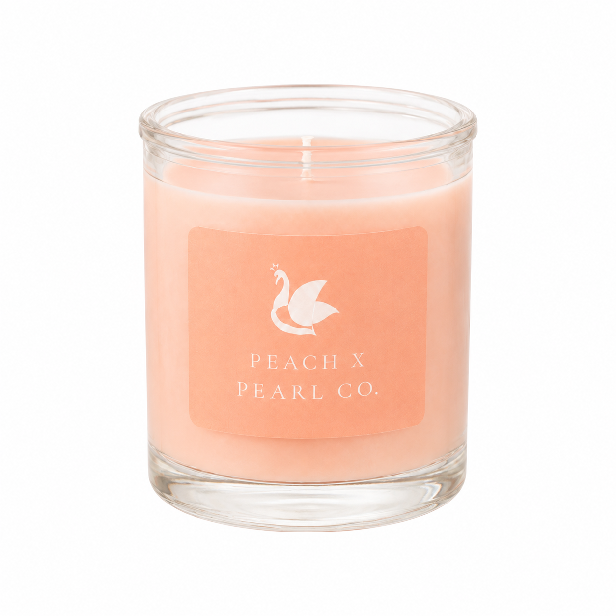 Peach X Pearl Blush Glass Candle, 6 oz
