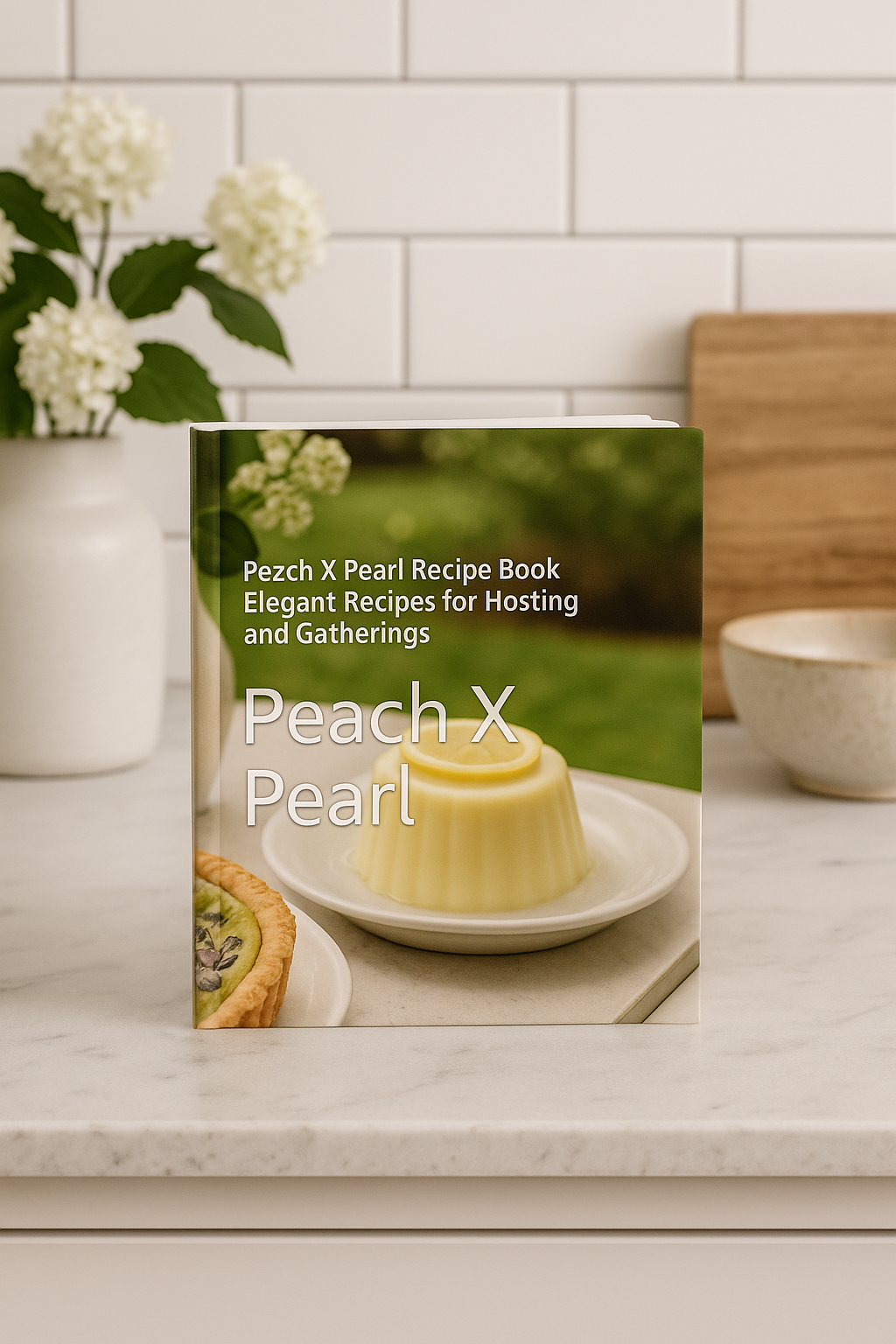 Holiday Gift Set for Her – Scented Candle & Recipe Book by Peach X Pearl