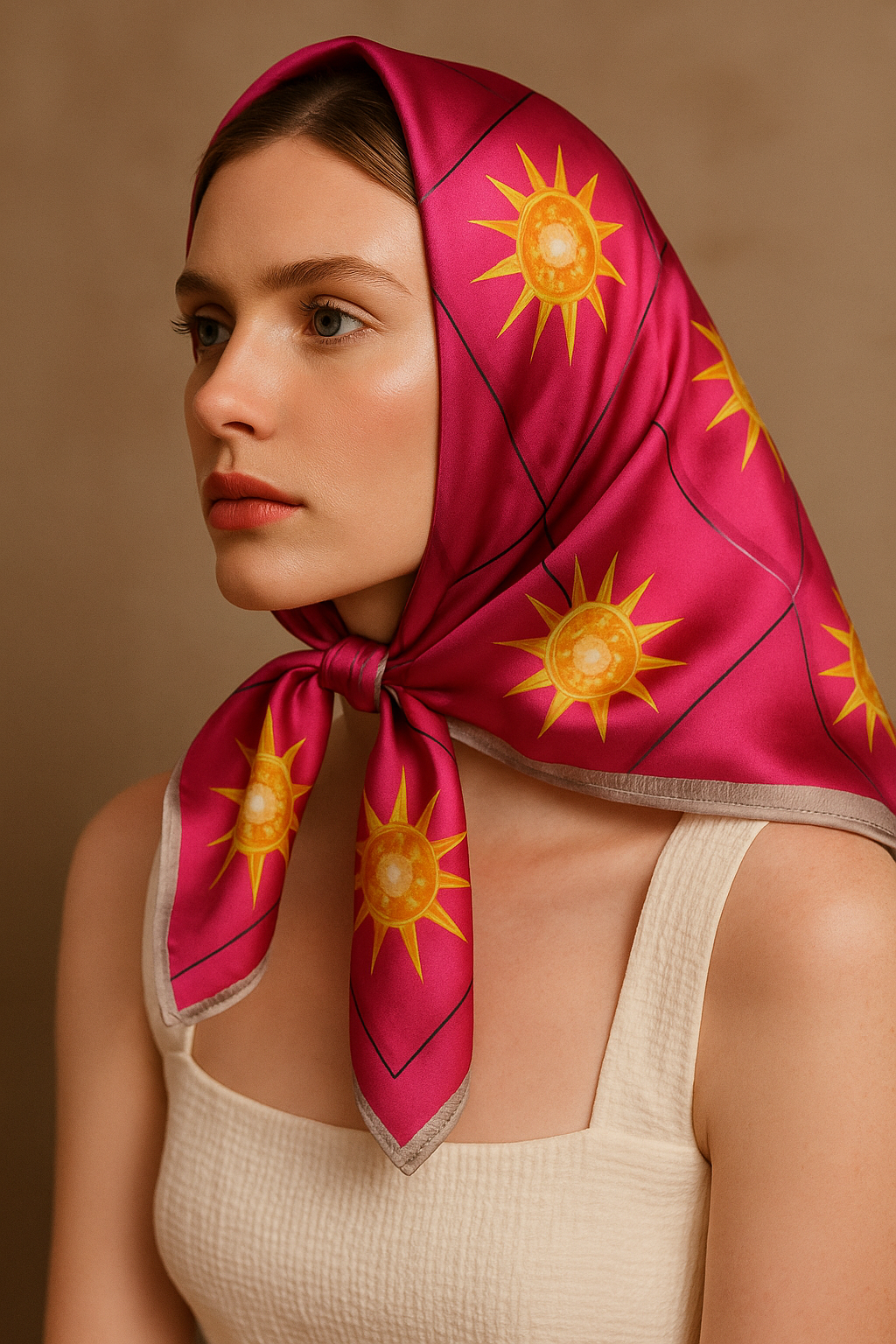 Petal Pink Satin Scarf