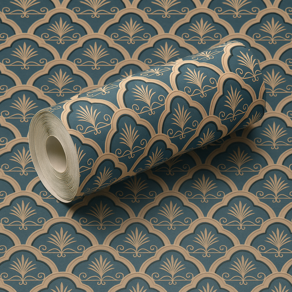 Palmette Scallop Wallpaper by Peach X Pearl  – Quiet Luxury Coastal & Boutique Interior Design
