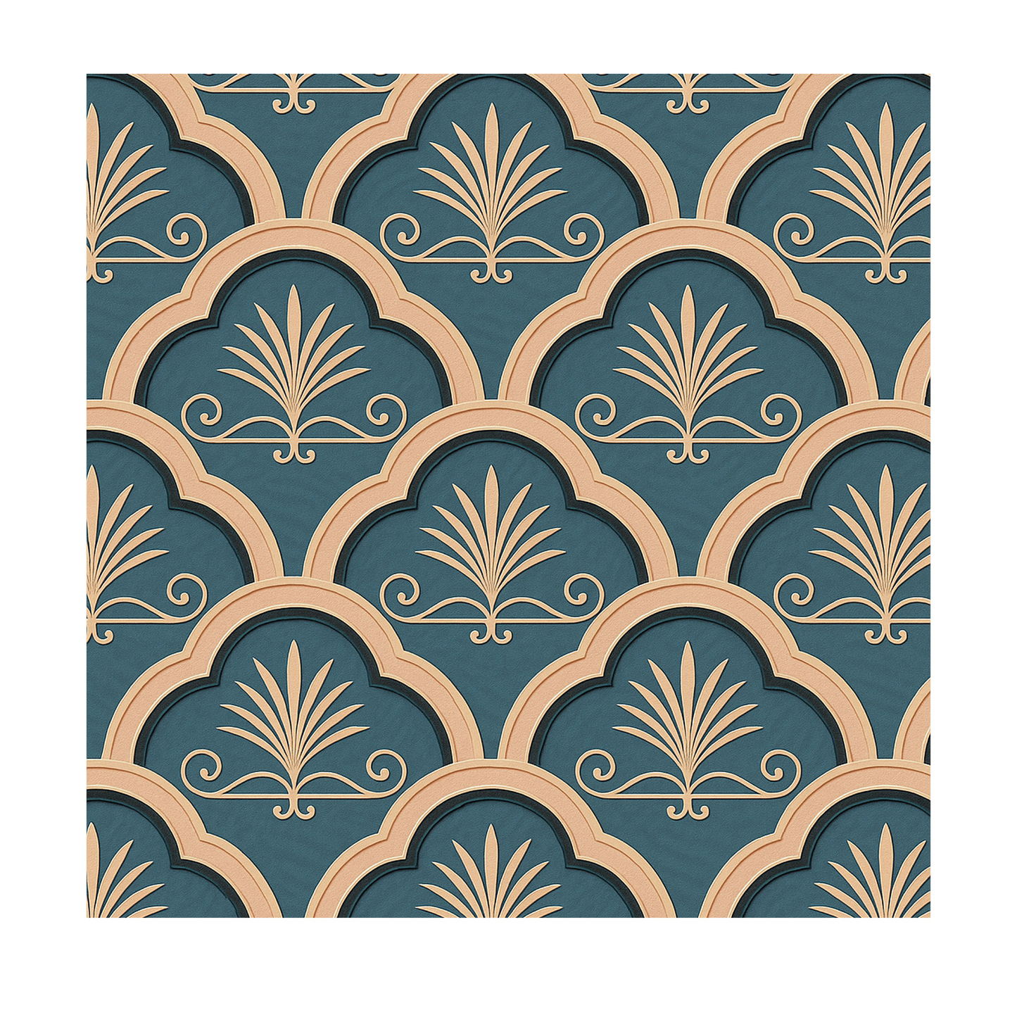 Palmette Scallop Wallpaper by Peach X Pearl  – Quiet Luxury Coastal & Boutique Interior Design