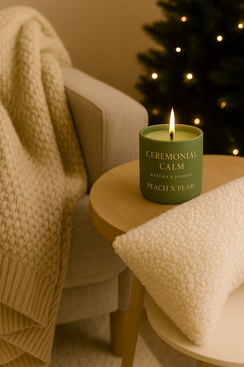 Luxury Candle – Full-Size Hand-Poured Soy Wax Candle  | Peach X Pearl