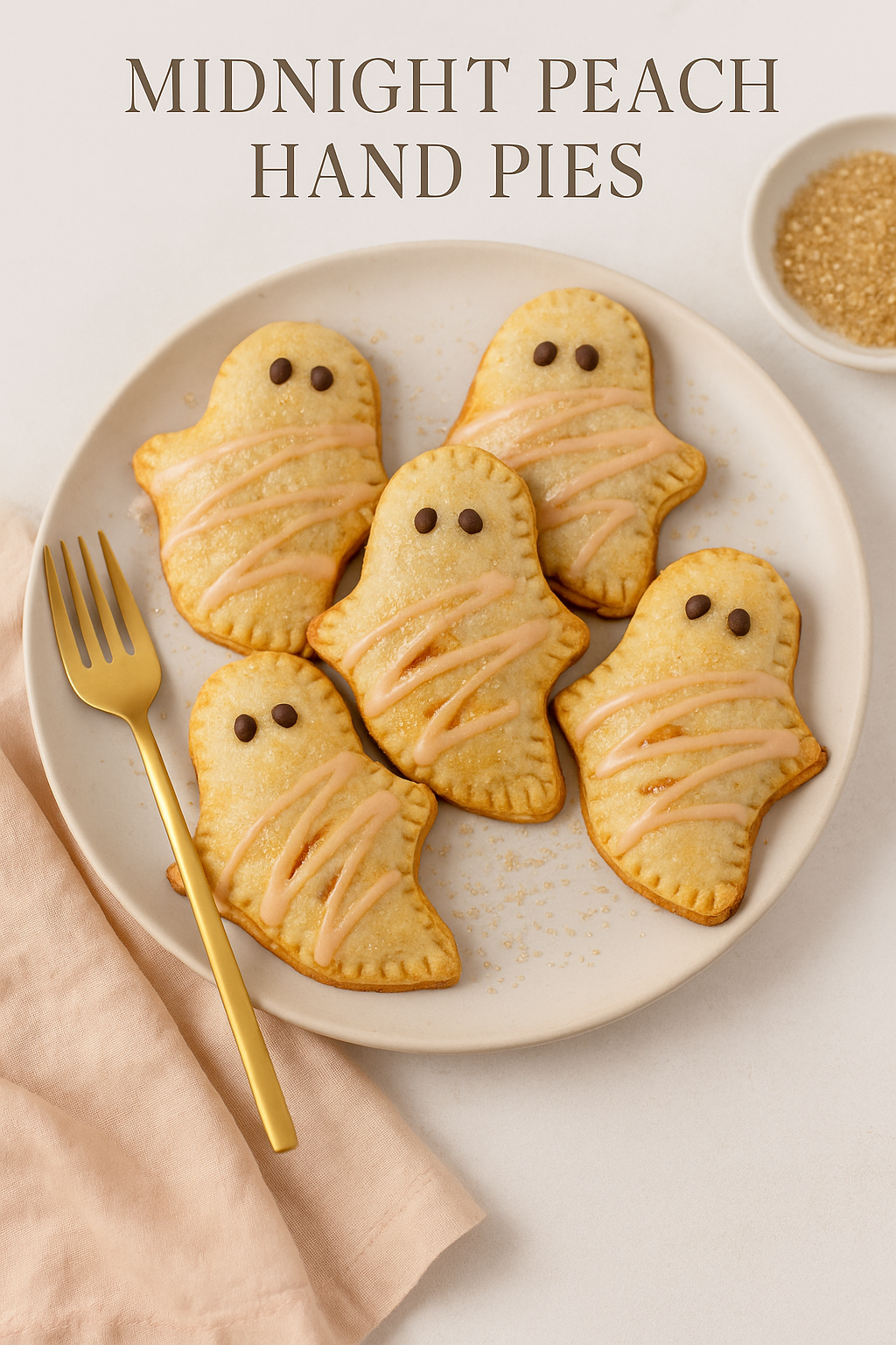 Midnight Peach Hand Pies — Halloween Printable Recipe Card (Ghost Edition)
