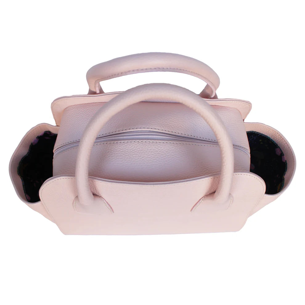 Peach X Pearl Women’s Full-Grain Leather Tote Bag – Luxury Pink Handbag Featured in Oprah Magazine