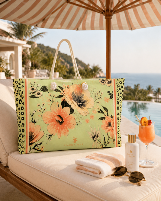 Green Leopard Botanical Weekend Carryall